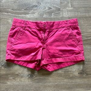 J. Crew Chino broken in Shorts hot pink